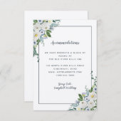 Accommodatie - gegevens elegante Waterverf grijs Informatiekaartje (Voorkant / Achterkant)