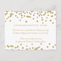 Accommodatie Gold Faux Glitter Confetti Wit