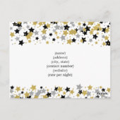 Accommodatie Gold Silver Glitter Stars Confetti Briefkaart (Achterkant)
