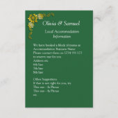 Accommodatie Info - Smaragdgroen & Goud Informatiekaartje (Voorkant)