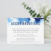ACCOMMODATIE KAART stijlvolle waterverf donkerblau (Staand voorkant)