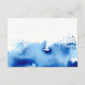 ACCOMMODATIE KAART stijlvolle waterverf donkerblau (Achterkant)