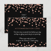 Accommodatie Roos Goud Glitter Confetti Zwart Briefkaart (Voorkant / Achterkant)