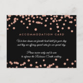 Accommodatie Roos Goud Glitter Confetti Zwart Briefkaart (Voorkant)