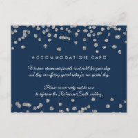 Accommodatie Silver Faux Glitter Confetti Navy