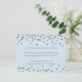 Accommodatie Silver Glitter Confetti Ice Blue Briefkaart (Staand voorkant)