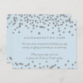 Accommodatie Silver Glitter Confetti Ice Blue Briefkaart (Voorkant / Achterkant)