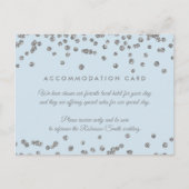 Accommodatie Silver Glitter Confetti Ice Blue Briefkaart (Voorkant)