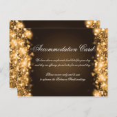 Accommodatie Sparkling Lights Gold Briefkaart (Voorkant / Achterkant)