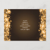Accommodatie Sparkling Lights Gold Briefkaart (Achterkant)