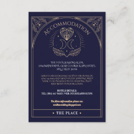 Accommodatie Tarot Moon Crystals Heart Wedding Informatiekaartje