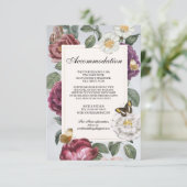 Accommodatie Trouwen RSVP Bloemen Vlinderbloei Informatiekaartje (Staand voorkant)