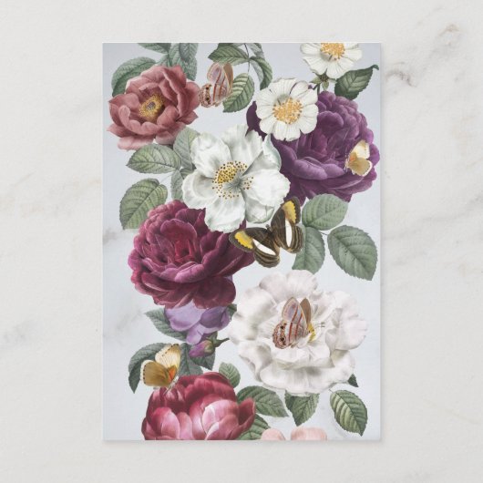 Accommodatie Trouwen RSVP Bloemen Vlinderbloei Informatiekaartje (Achterkant)