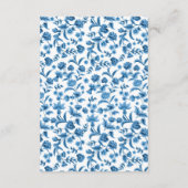 Accommodatie Trouwen RSVP Chintz Blauw Wit Informatiekaartje (Achterkant)