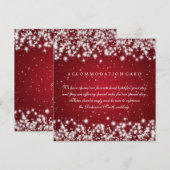Accommodatiekaart Trouwfeest Winterglans Rood Kaart (Voorkant / Achterkant)