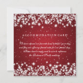Accommodatiekaart Trouwfeest Winterglans Rood Kaart (Voorkant)