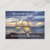 Accommodatiekaarten voor Sunset On Beach-huwelijk Informatiekaartje (Achterkant)