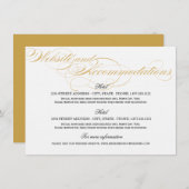 Accommodaties Kaart - Goud & Zwart (Voorkant / Achterkant)