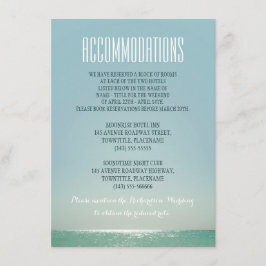 Accommodaties voor strandbruiloften informatiekaartje