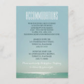 Accommodaties voor strandbruiloften informatiekaartje (Voorkant)