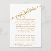 Accommodatiescript voor altijd in Love Gold Glitte Informatiekaartje (Voorkant)