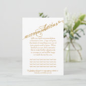 Accommodatiescript voor altijd in Love Gold Glitte Informatiekaartje (Staand voorkant)