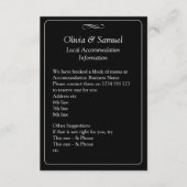 Accommodation Info - Black White Infinity Scroll, Informatiekaartje (Voorkant)