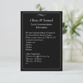 Accommodation Info - Black White Infinity Scroll, Informatiekaartje (Staand voorkant)