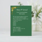 Accommodation Info - Emerald Green & Gold Informatiekaartje (Staand voorkant)
