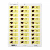 Accordeon cartoon illustratie etiket (Full Sheet)