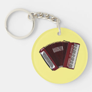 Accordeon cartoon illustratie sleutelhanger