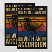 Accordeon Onderschatting Feestdagenkaart (Voorkant / Achterkant)