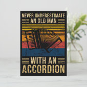 Accordeon Onderschatting Feestdagenkaart (Staand voorkant)