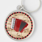 Accordeon: Rode accordeon sleutelhanger (Voorkant)