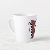Accordeon, rood latte mok (Linkerhoek)