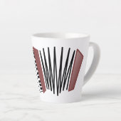 Accordeon, rood latte mok (Rechterhoek)