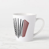 Accordeon, rood latte mok (Rechts)