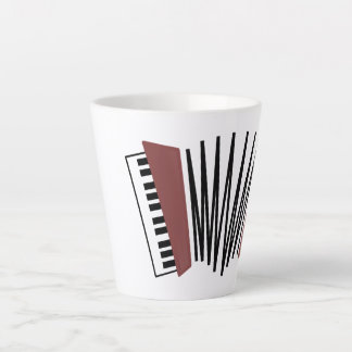 Accordeon, rood latte mok