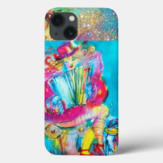 ACCORDEON SPELER IN DE NACHT WATERVERF Case-Mate iPhone CASE (Achterkant)