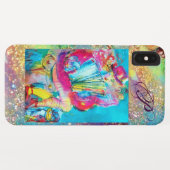 ACCORDEON SPELER IN DE NACHT WATERVERF MONOGRAM Case-Mate iPhone CASE (Achterkant (horizontaal))