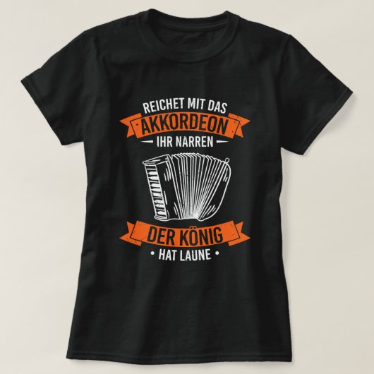 accordeon uw nar muzikant harmonica instrument t-shirt (Design voorkant)