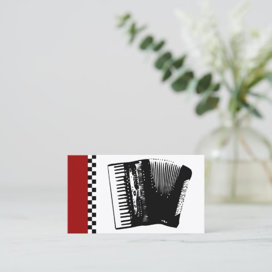 accordeon. visitekaartje (Staand voorkant)