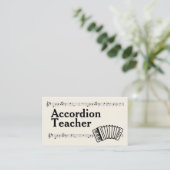 accordeondocent visitekaartje (Staand voorkant)