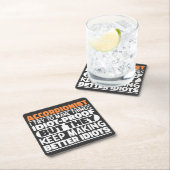 Accordeonist Ik probeer dingen Idiot Proof Cool te Kartonnen Onderzetters (Insitu)