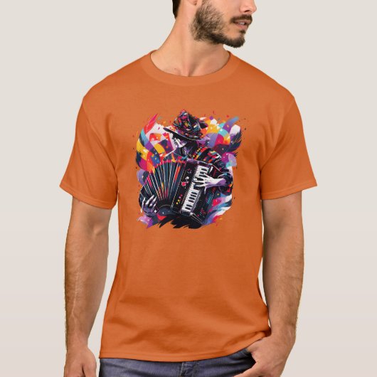 accordeonist-muziekinstrument-muziekkunst t-shirt (Voorkant)