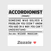 Accordeonistische naamwoord definitie grappig sarc sticker (Vel)