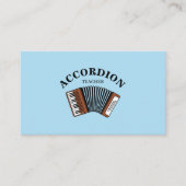 Accordeonleraar Blauw Visitekaartje (Voorkant)