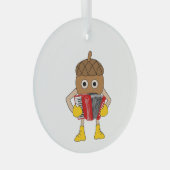 Accordeonmoer Glas Ornament (Voorkant Rechts)