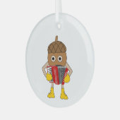 Accordeonmoer Glas Ornament (Voorkant links)