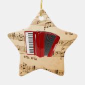 Accordeonmuziek, populair ontwerp, keramisch ornament (Voorkant)